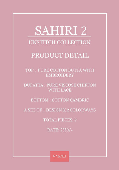 Sahiri 2 Naariti Cotton Salwar Suits Wholesale