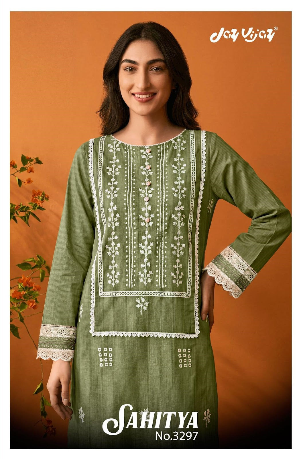 Sahitya 3297 Jay Vijay Cotton Pant Style Suits Exporter