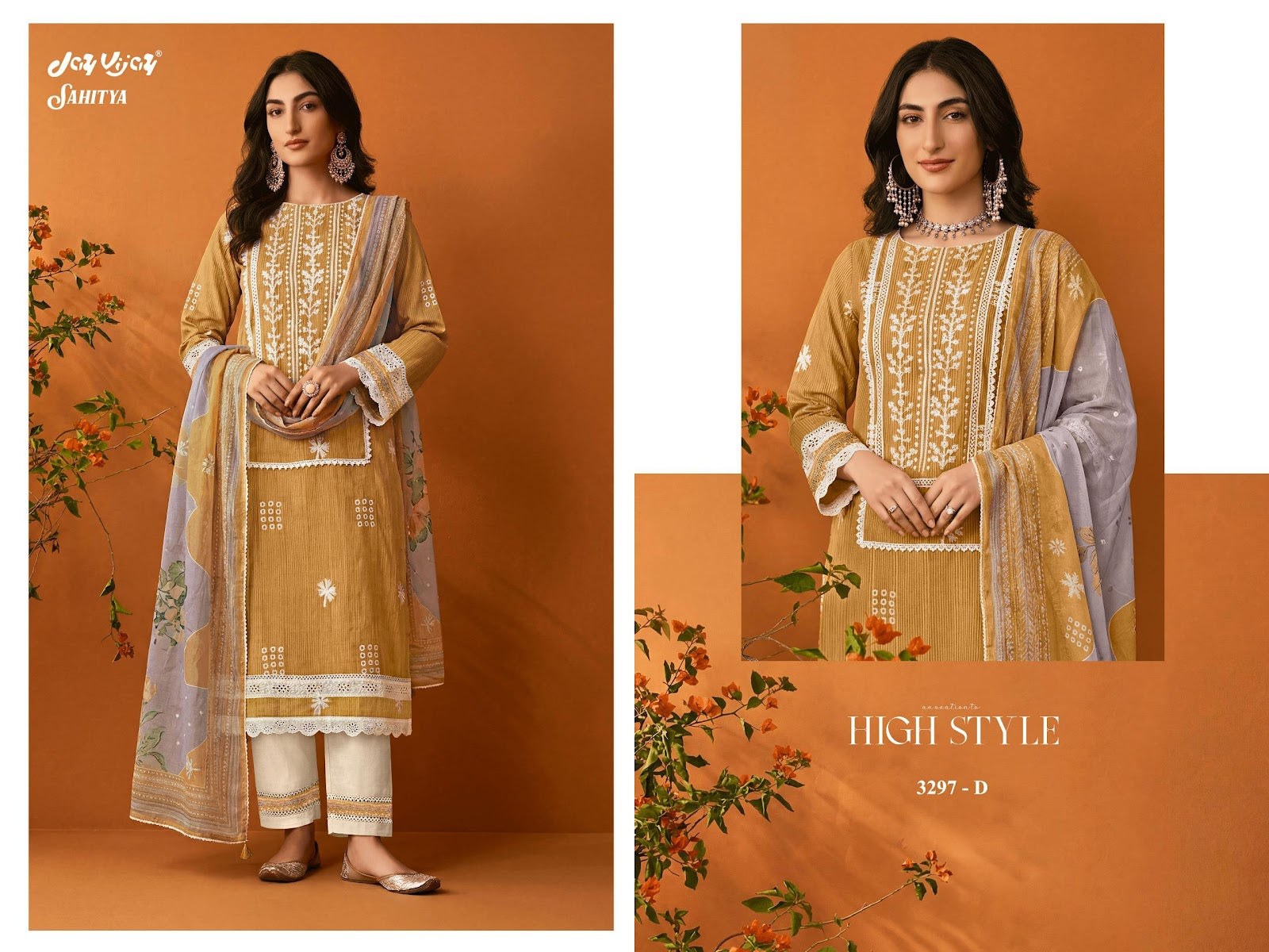 Sahitya 3297 Jay Vijay Cotton Pant Style Suits Exporter