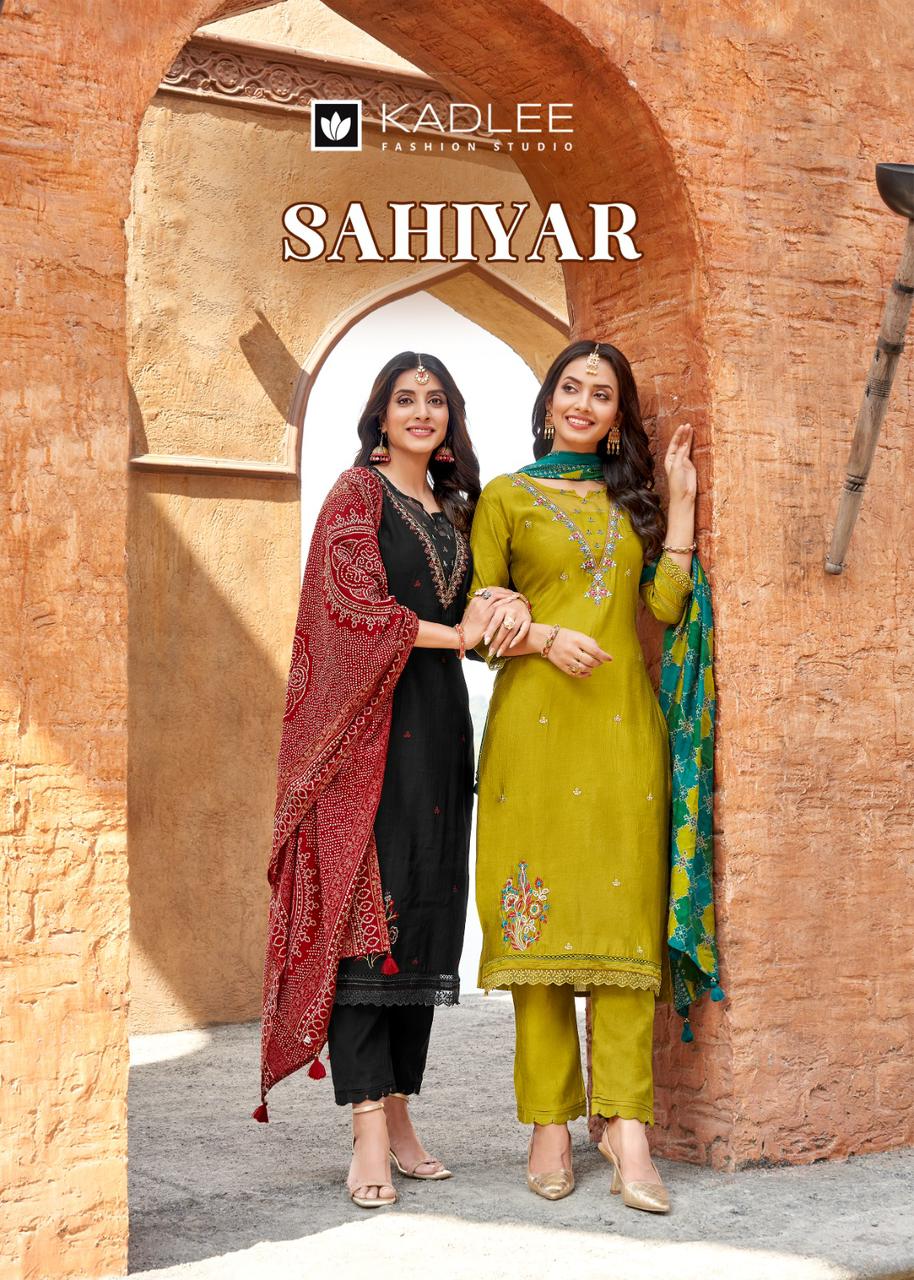 Sahiyar Kadlee Viscose Weaving Readymade Pant Style Suits Wholesaler Gujarat