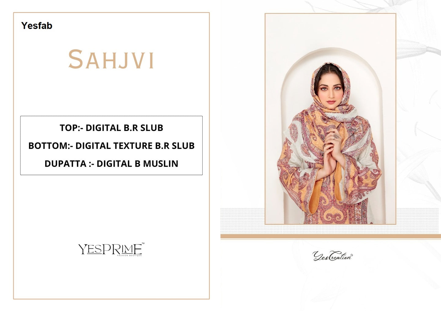 Sahjvi Yesfab Slub Plazzo Style Suits Wholesaler Ahmedabad