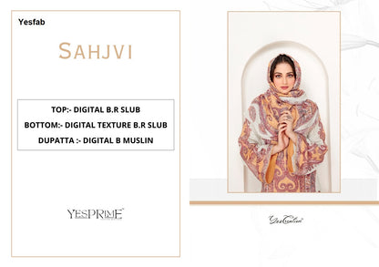 Sahjvi Yesfab Slub Plazzo Style Suits Wholesaler Ahmedabad