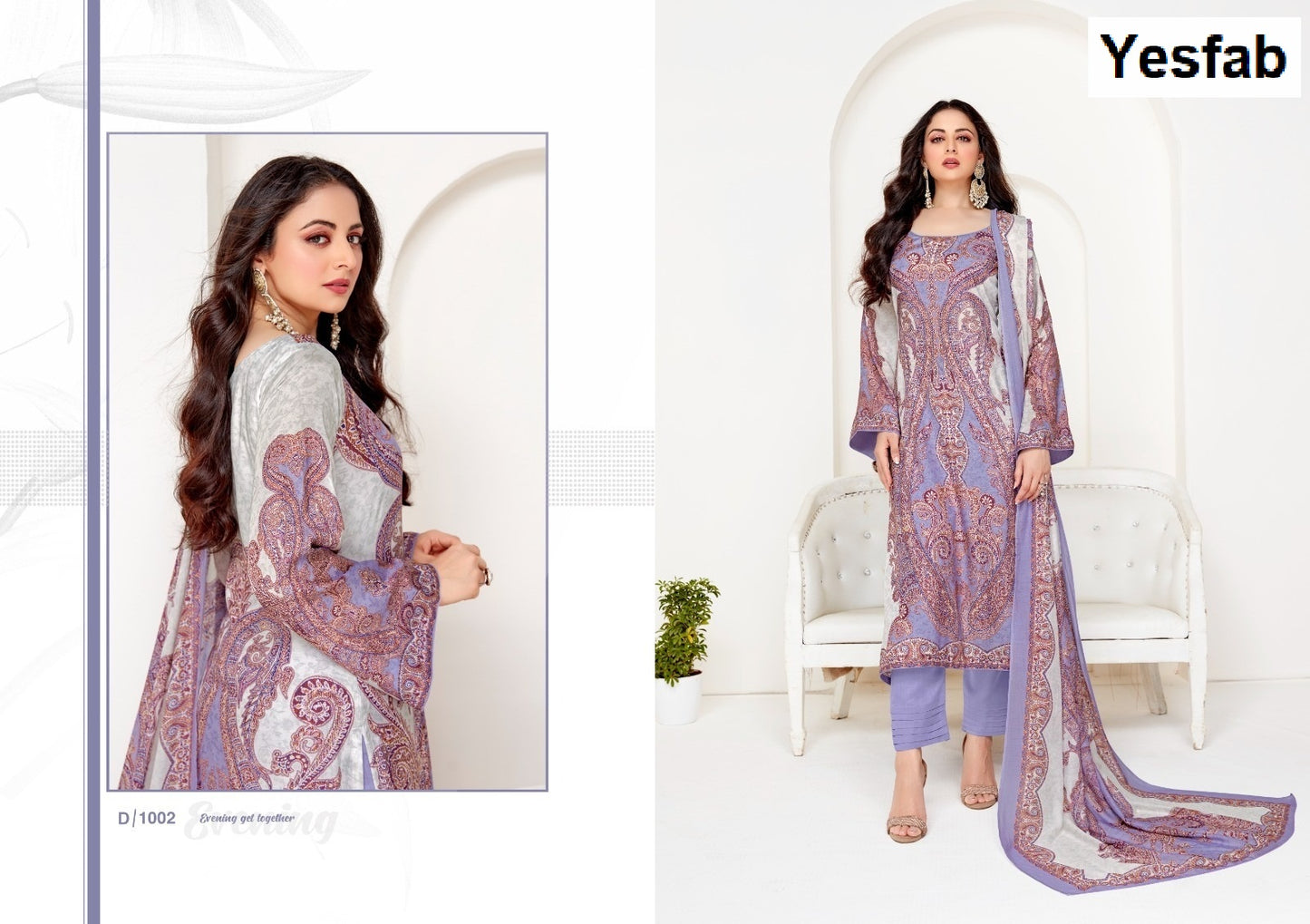 Sahjvi Yesfab Slub Plazzo Style Suits Wholesaler Ahmedabad