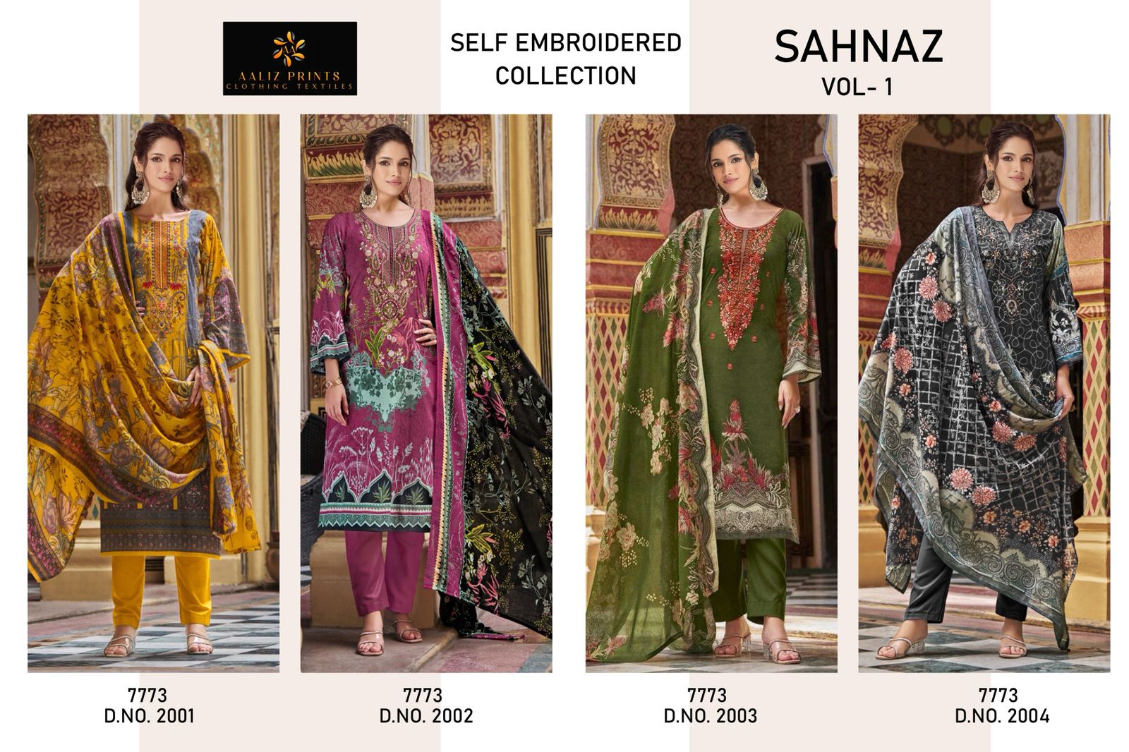 Sahnaz Vol 1 Aaliz Prints Cotton Karachi Salwar Suits Exporter Gujarat