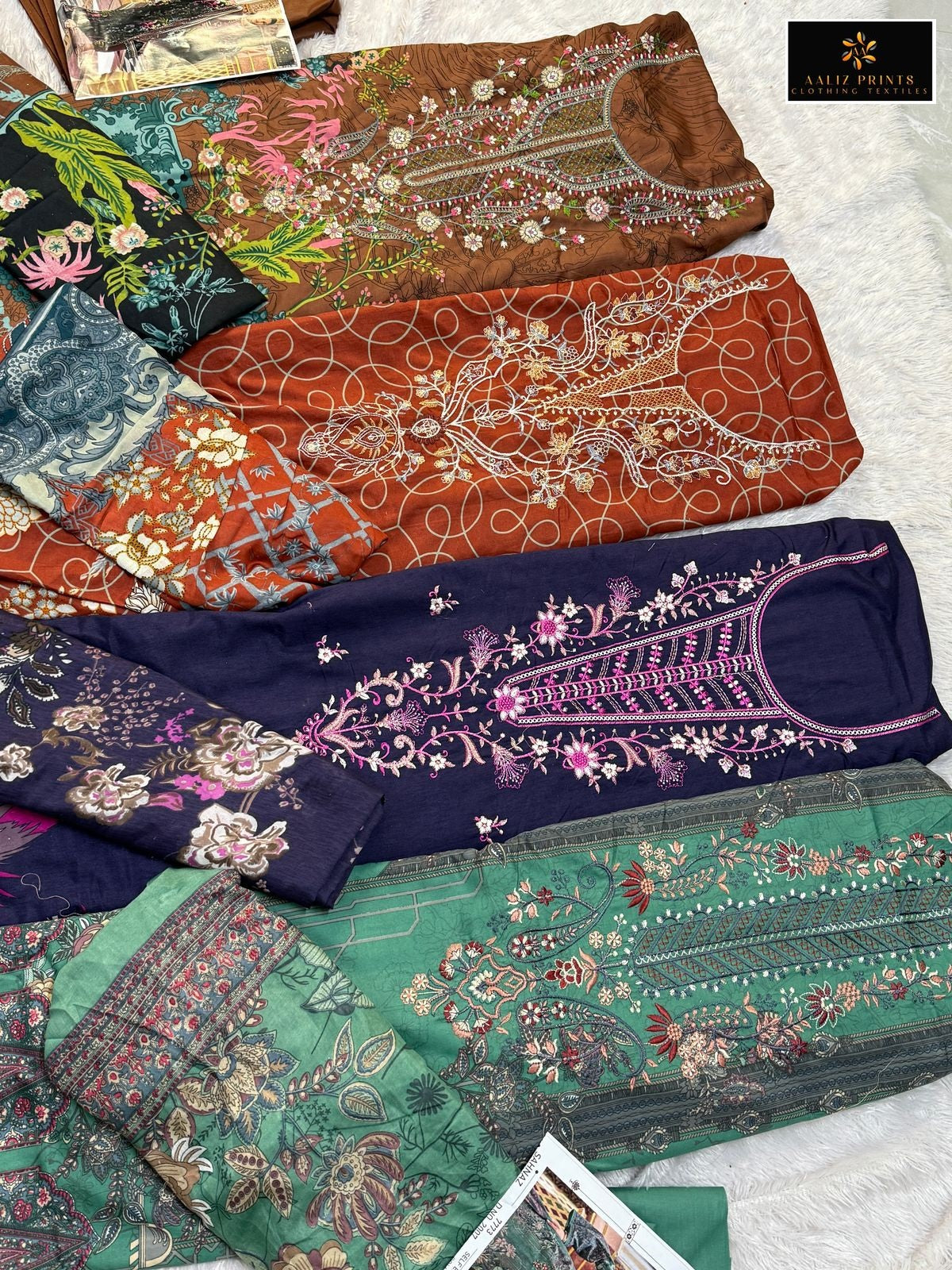 Sahnaz Vol 2 Aaliz Prints Cotton Karachi Salwar Suits Exporter Gujarat