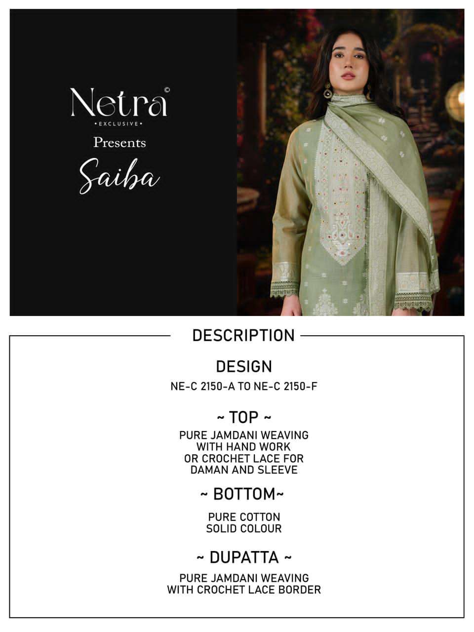 Saiba Netra Pant Style Suits Supplier Ahmedabad