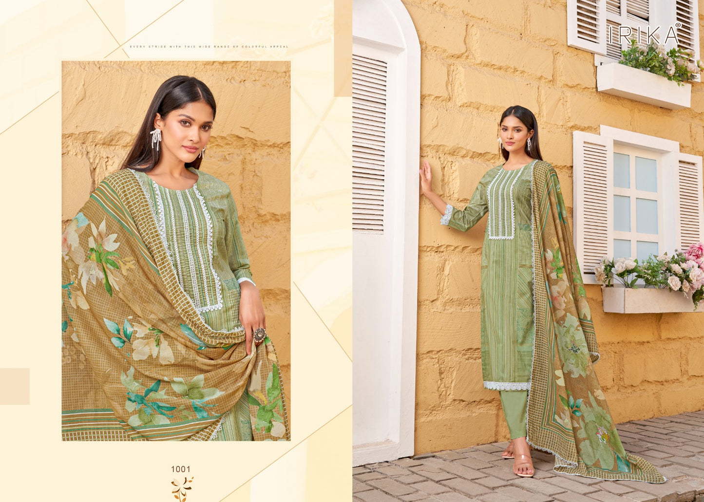 Saija Irika Cotton Cambric Pant Style Suits Supplier India