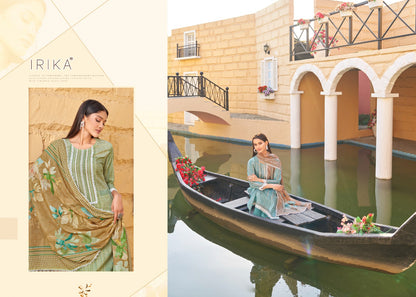 Saija Irika Cotton Cambric Pant Style Suits Supplier India