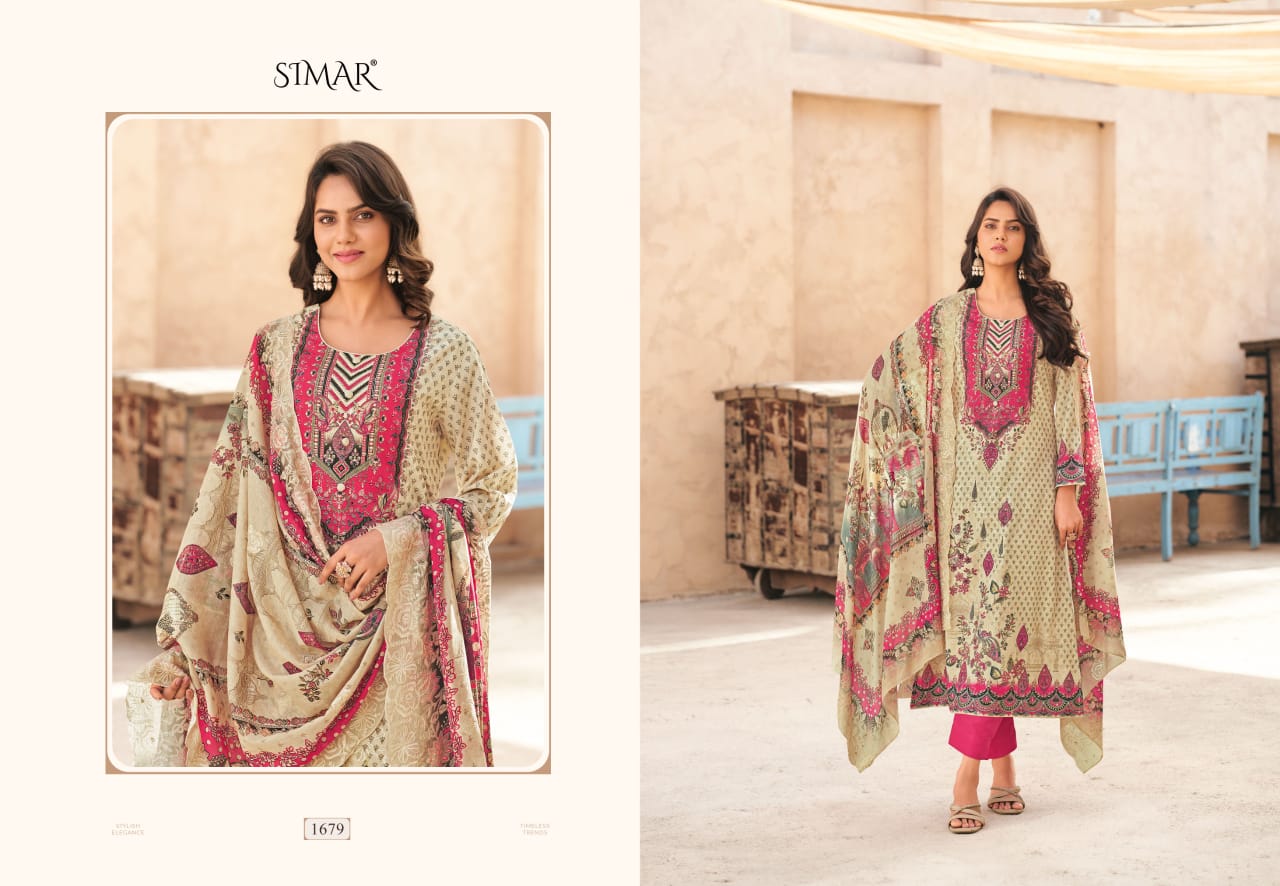 Saima Vol 10 Simar Cotton Pant Style Suits Supplier Ahmedabad