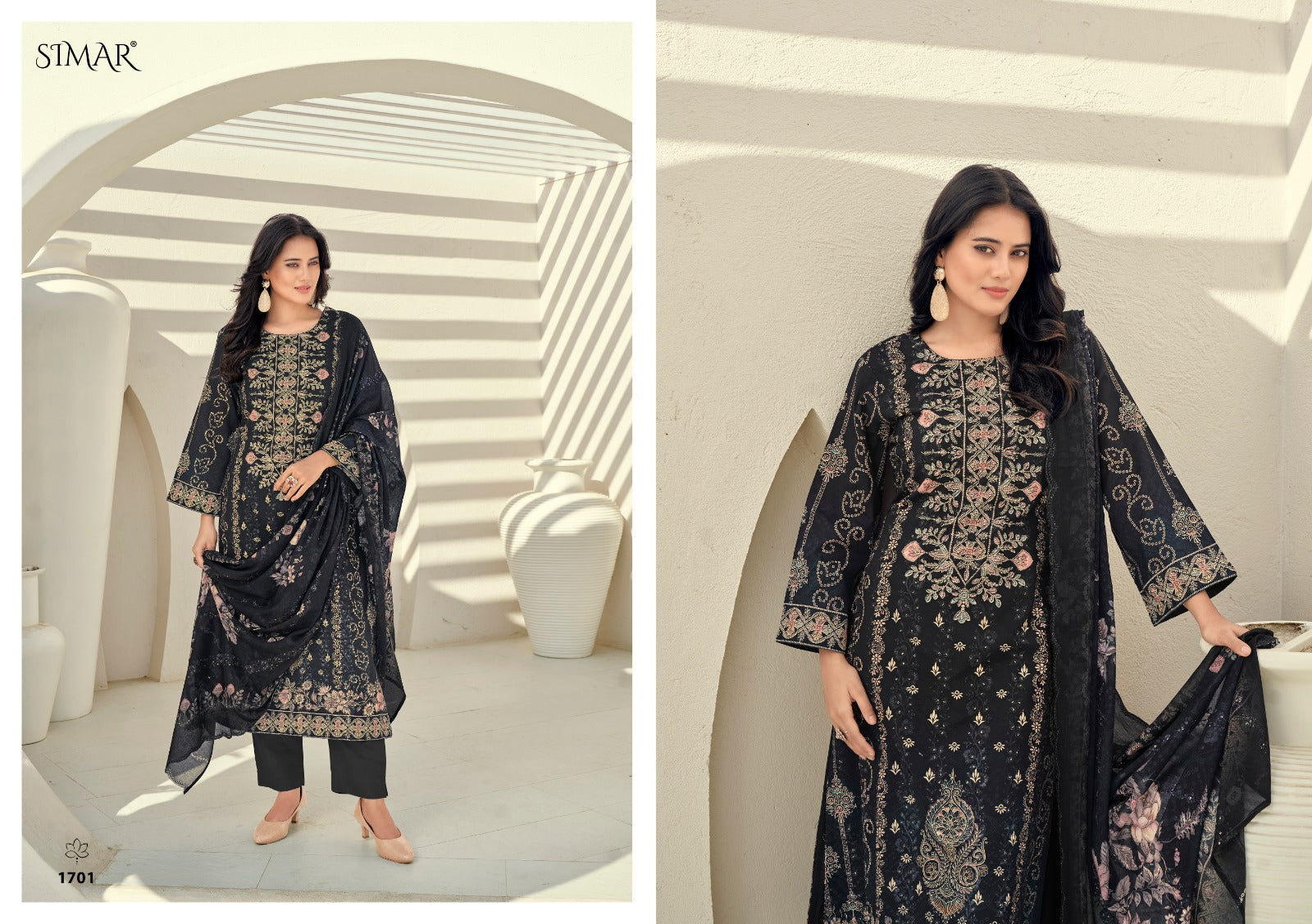 Saima Vol 12 Simar Cotton Karachi Salwar Suits Wholesaler Ahmedabad