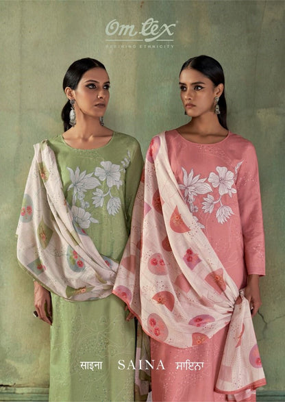 Saina Omtex Lawn Cotton Pakistani Salwar Suits Supplier Gujarat