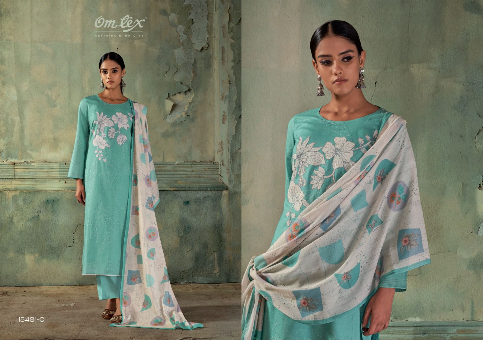 Saina Omtex Lawn Cotton Pakistani Salwar Suits Supplier Gujarat