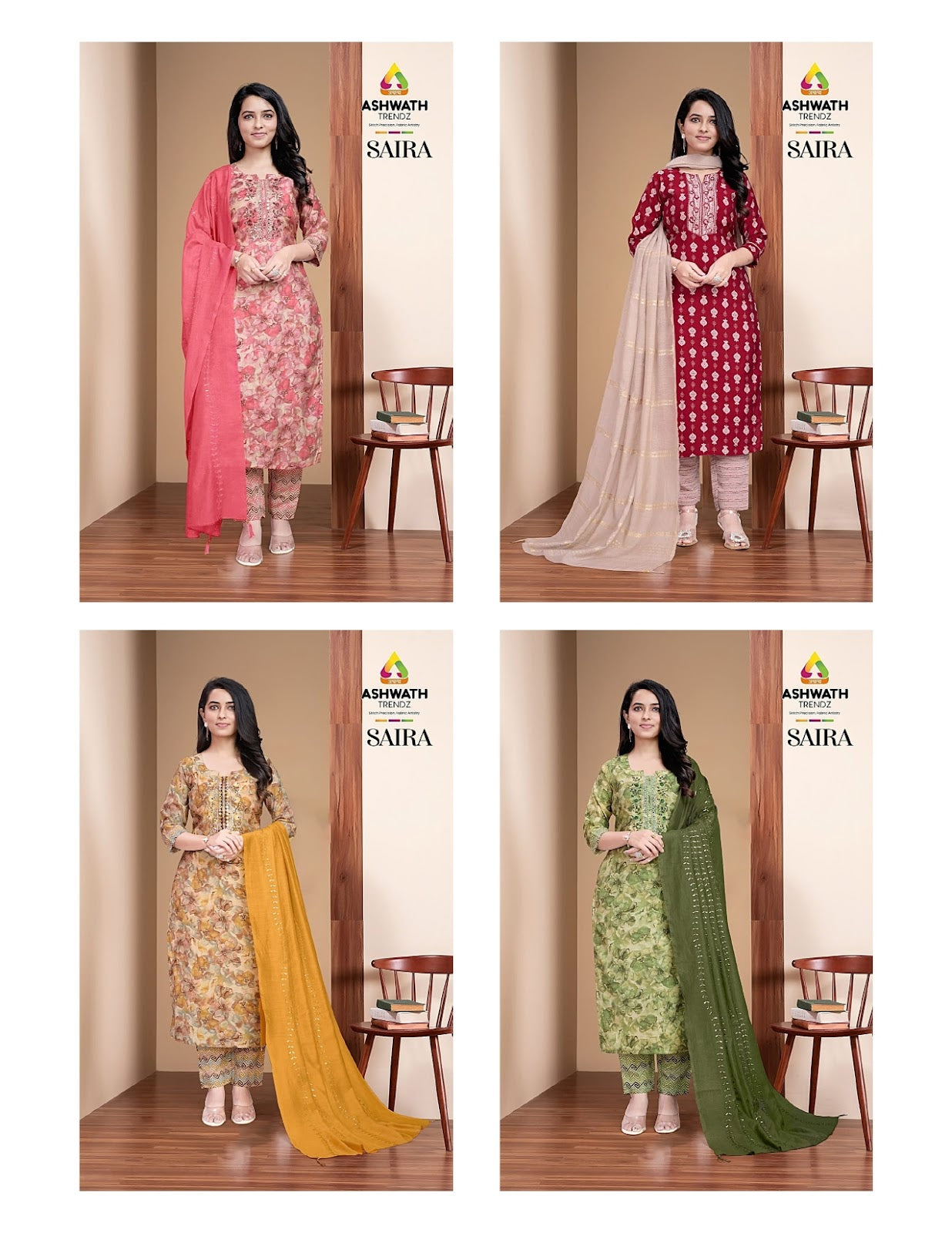 Saira Ashwath Modal Readymade Pant Style Suits Supplier Gujarat