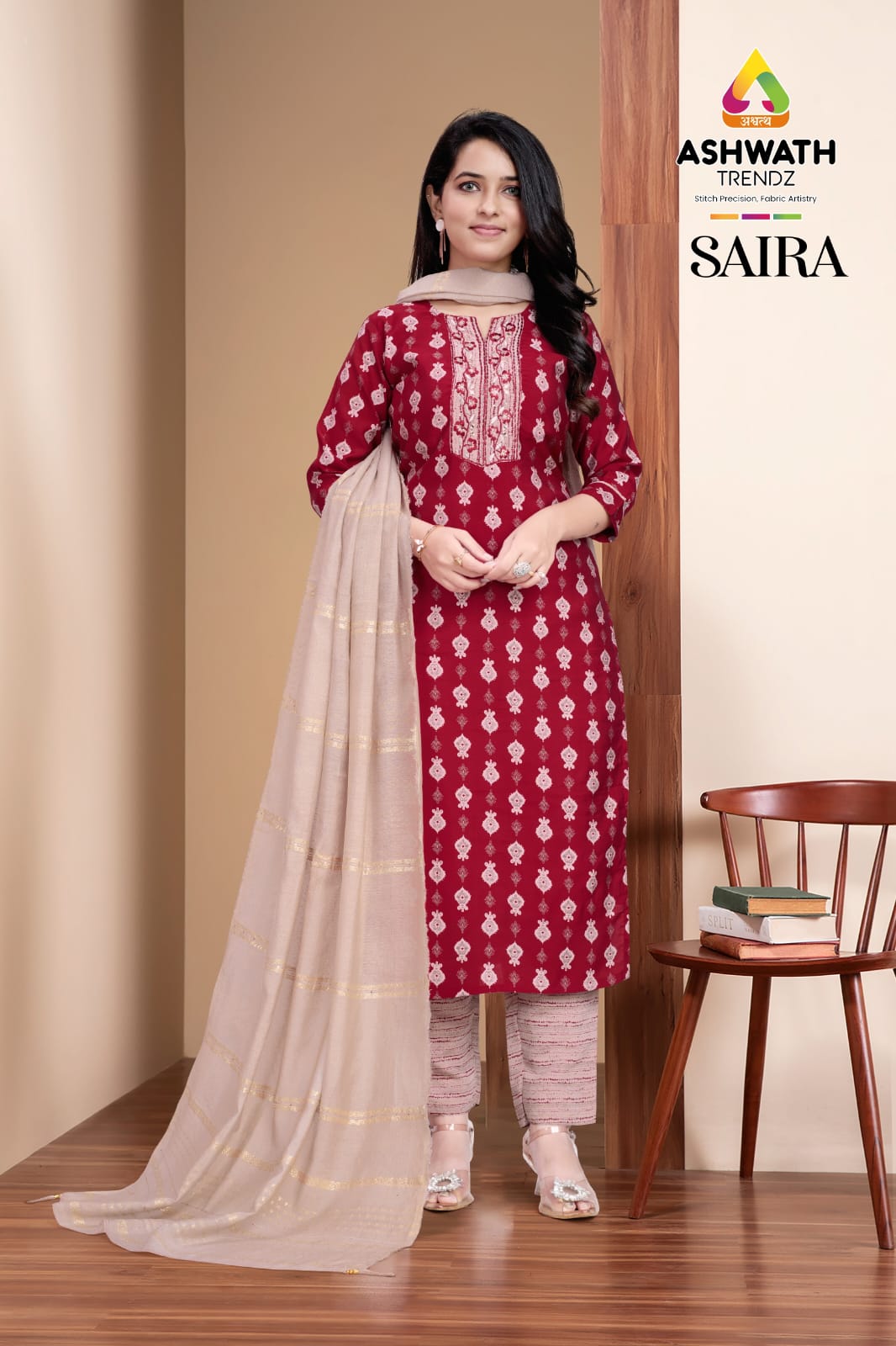 Saira Ashwath Modal Readymade Pant Style Suits Supplier Gujarat