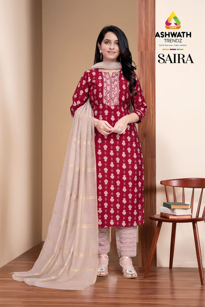 Saira Ashwath Modal Readymade Pant Style Suits Supplier Gujarat
