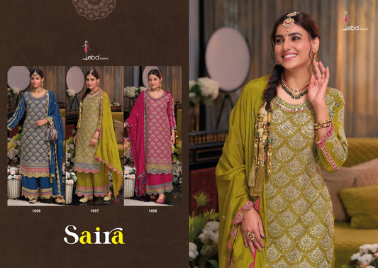 Saira Eba Lifestyle Chinon Readymade Plazzo Style Suits Manufacturer
