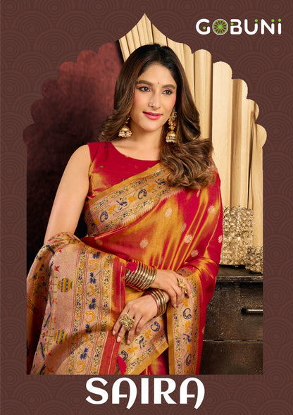 Saira Gobuni Tissue Silk Sarees Manufacturer