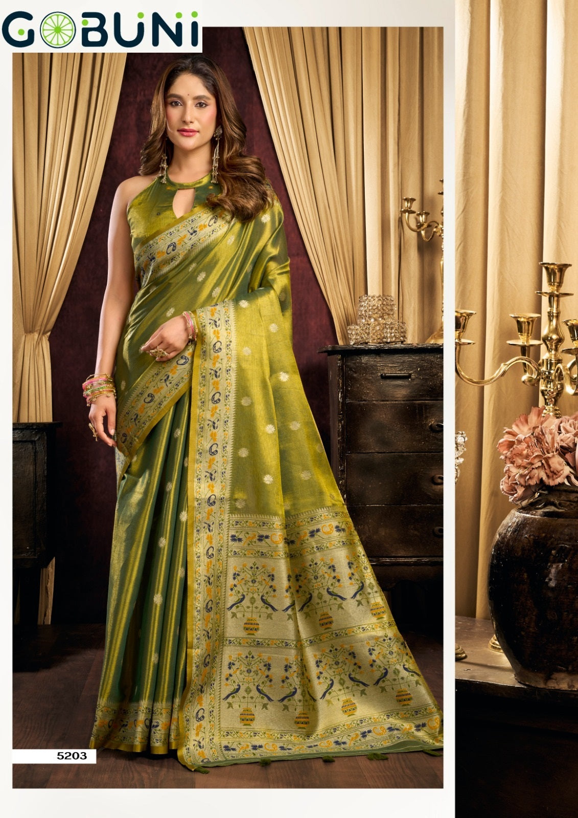 Saira Gobuni Tissue Silk Sarees Manufacturer