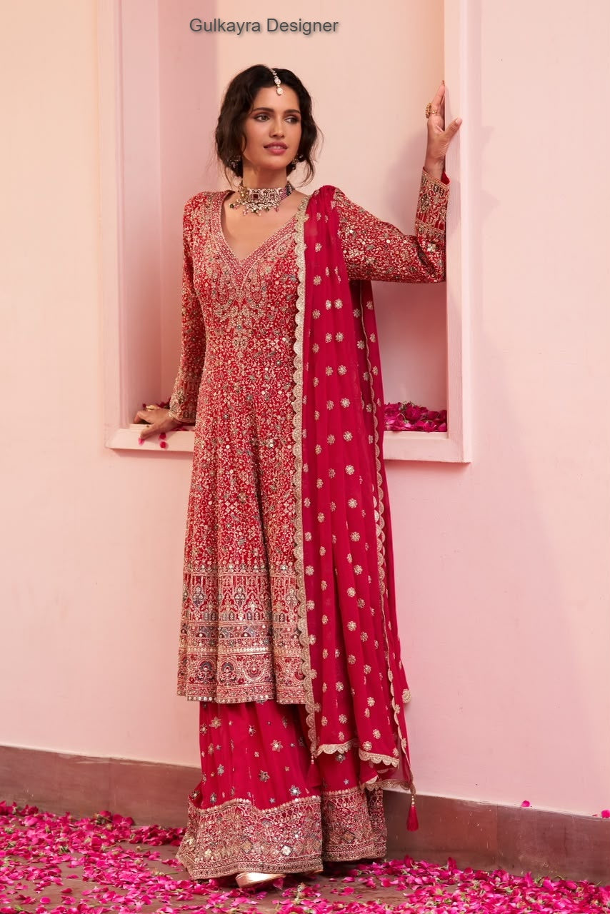 Saira Gulkayra Designer Georgette Pakistani Readymade Suits Supplier India