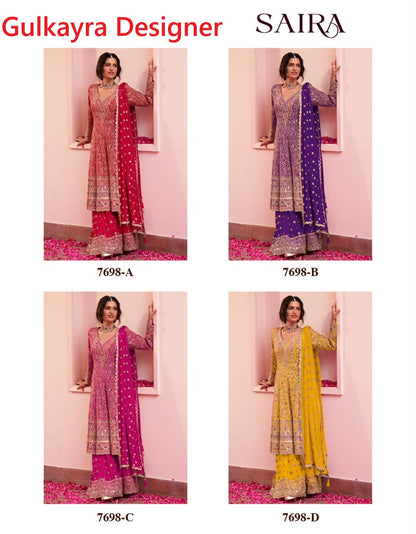 Saira Gulkayra Designer Georgette Pakistani Readymade Suits Supplier India