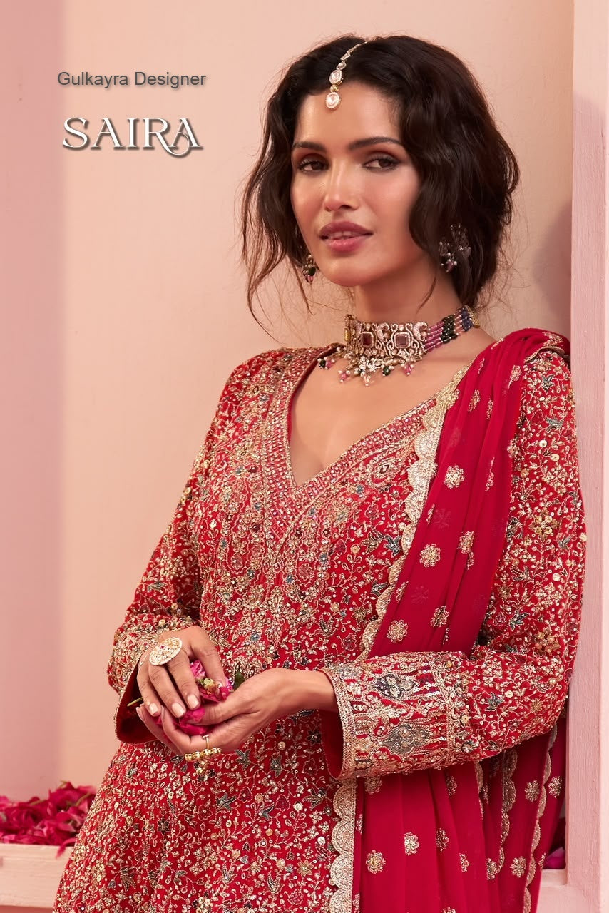 Saira Gulkayra Designer Georgette Pakistani Readymade Suits Supplier India