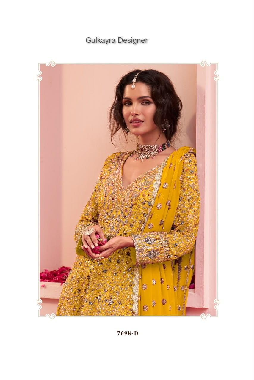 Saira Gulkayra Designer Georgette Pakistani Readymade Suits Supplier India