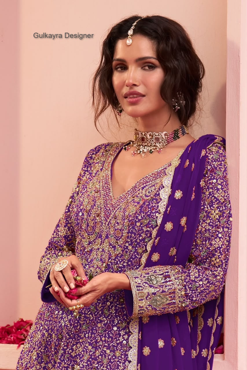 Saira Gulkayra Designer Georgette Pakistani Readymade Suits Supplier India