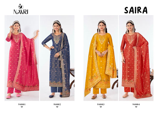 Saira Naari Simmer Jacquard Pant Style Suits Supplier