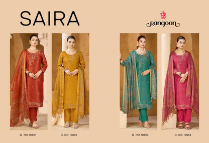 Saira Rangoon Lilen Readymade Pant Style Suits Exporter Gujarat