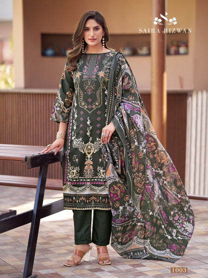 Saira Rizwan Vol 1 Ganesha Cotton Karachi Salwar Suits Exporter India