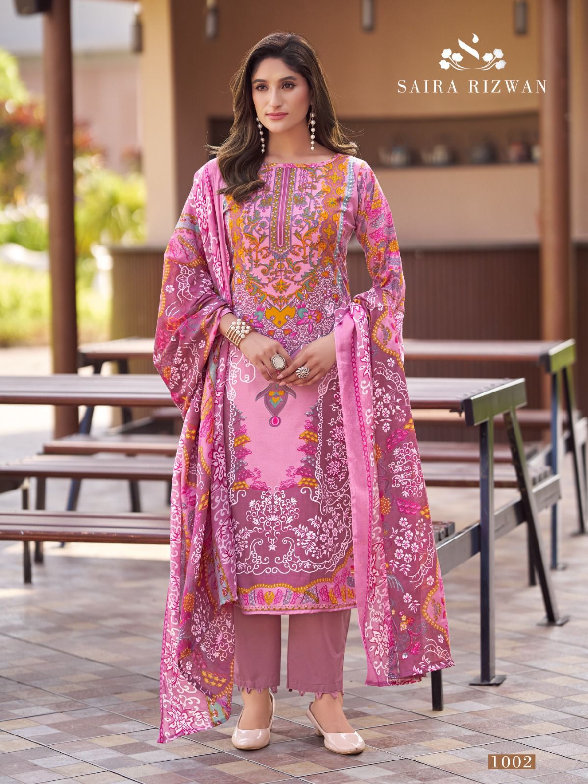 Saira Rizwan Vol 1 Ganesha Cotton Karachi Salwar Suits Exporter India