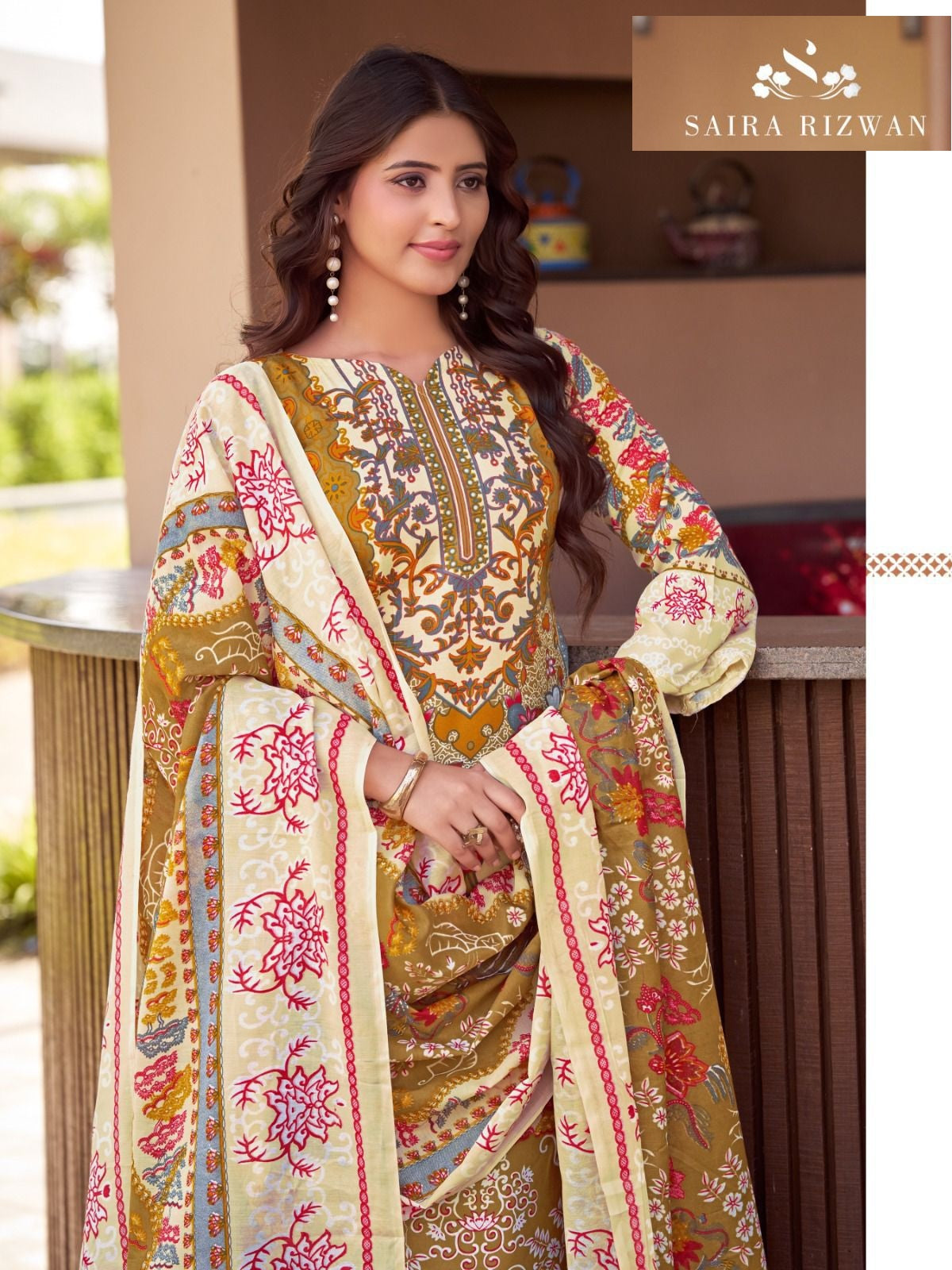 Saira Rizwan Vol 1 Ganesha Cotton Karachi Salwar Suits Exporter India