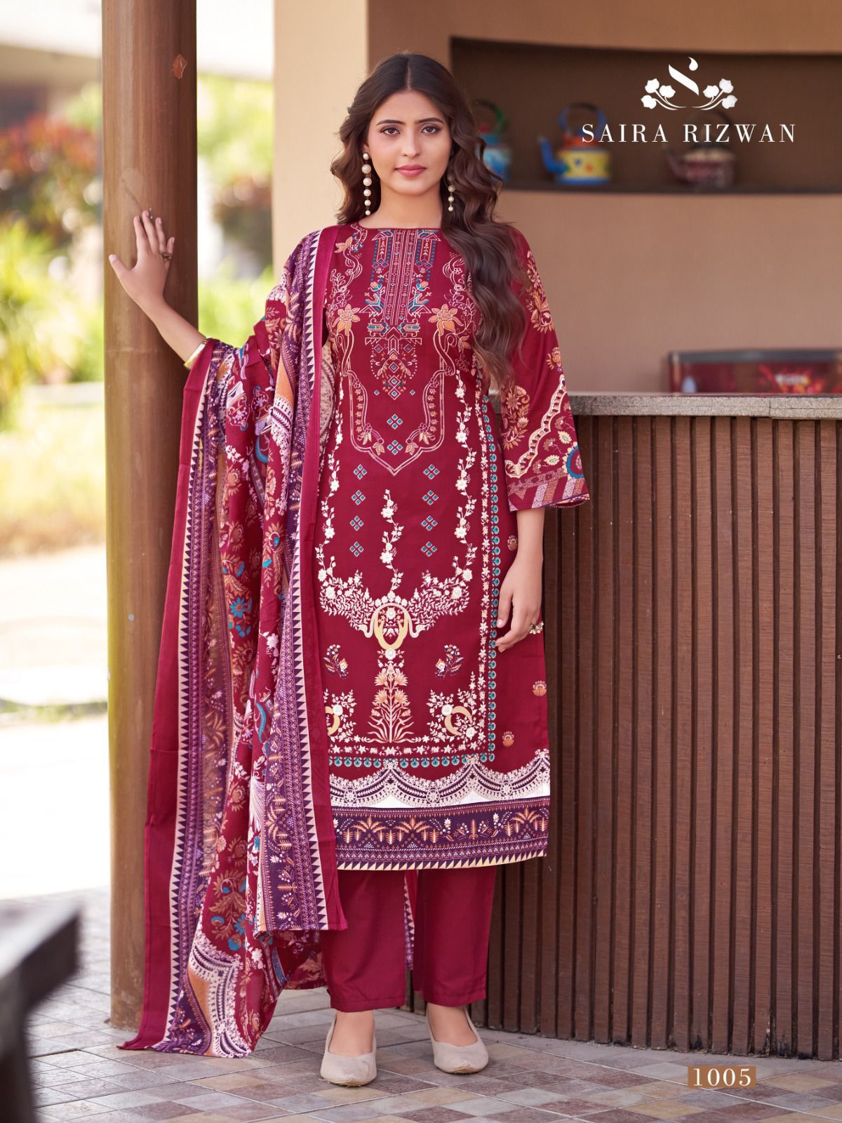 Saira Rizwan Vol 1 Ganesha Cotton Karachi Salwar Suits Exporter India