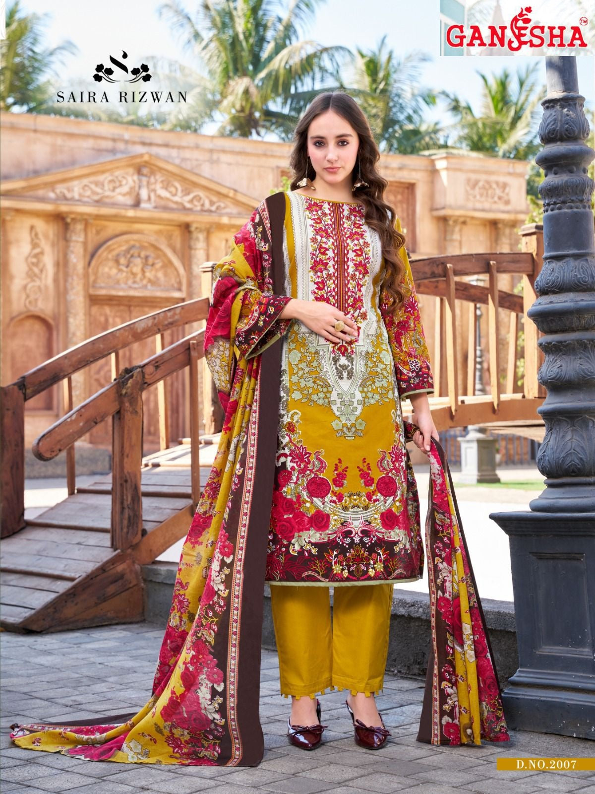 Saira Rizwan Vol 2 Ganesha Cotton Karachi Salwar Suits Wholesaler