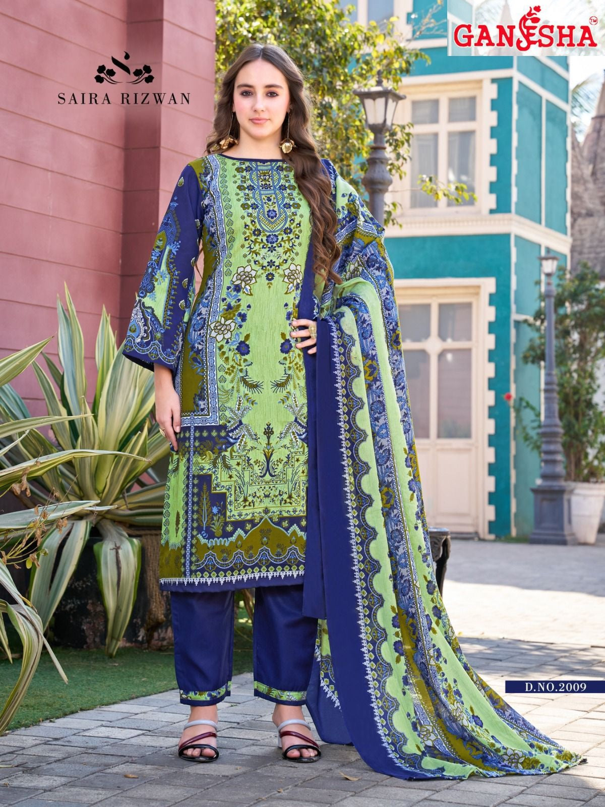 Saira Rizwan Vol 2 Ganesha Cotton Karachi Salwar Suits Wholesaler