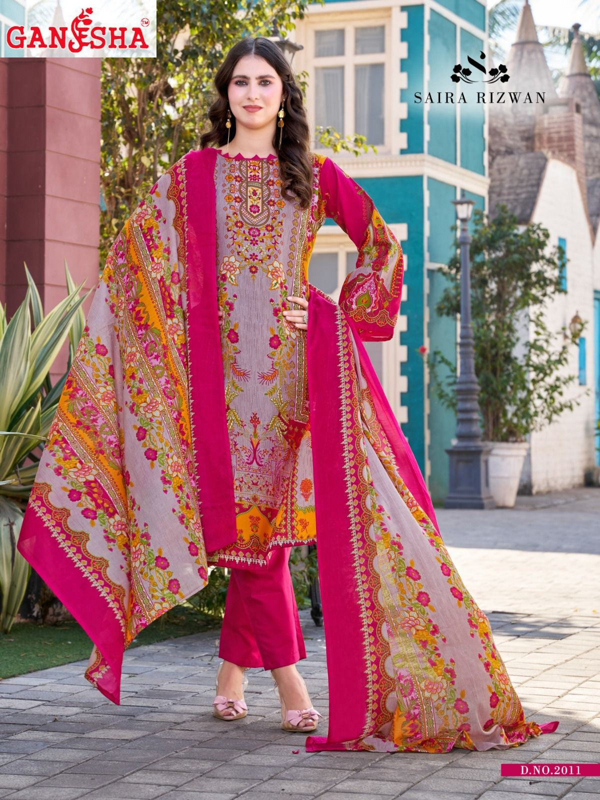 Saira Rizwan Vol 2 Ganesha Cotton Karachi Salwar Suits Wholesaler