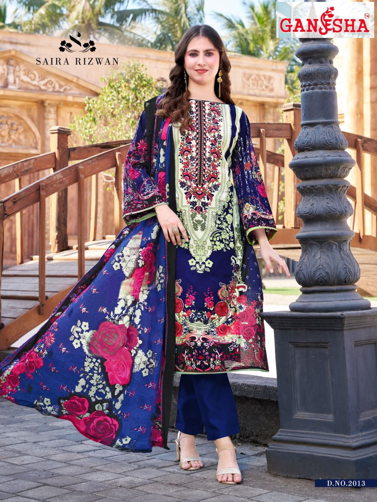 Saira Rizwan Vol 2 Ganesha Cotton Karachi Salwar Suits Wholesaler