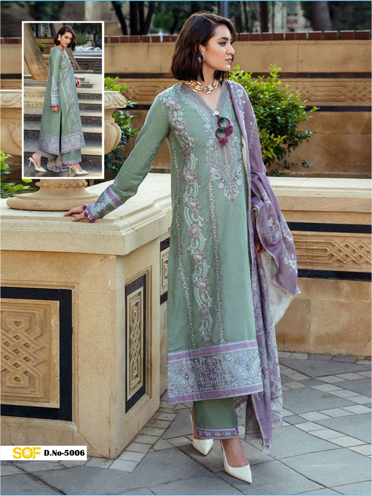 Saira Rizwan Vol 5 Luxury Lawn Collection Shree Om Karachi Salwar Suits Supplier