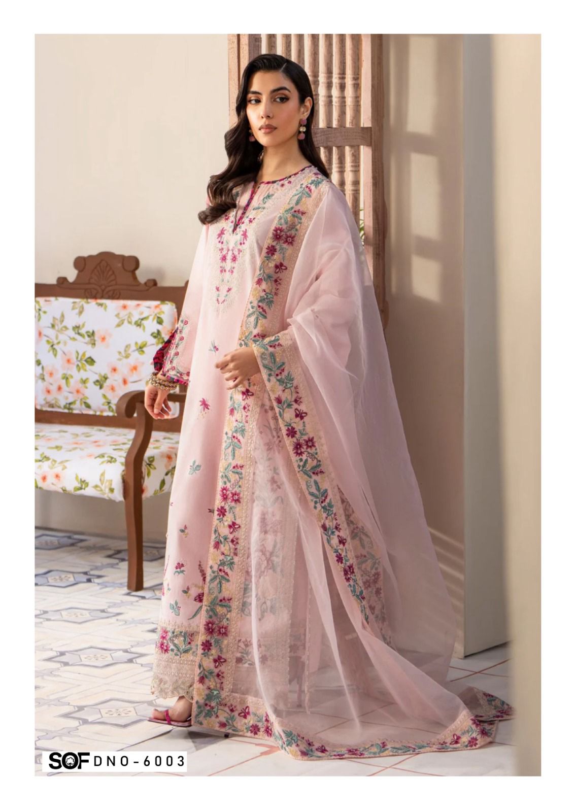 Saira Rizwan Vol 6 Luxury Lawn Collection Shree Om Pure Lawn Karachi Salwar Suits Exporter