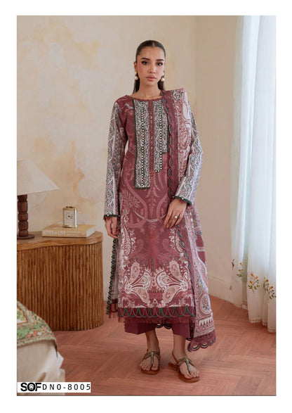 Saira Rizwan Vol 8 Luxury Lawn Collection Shree Om Karachi Salwar Suits Supplier Gujarat