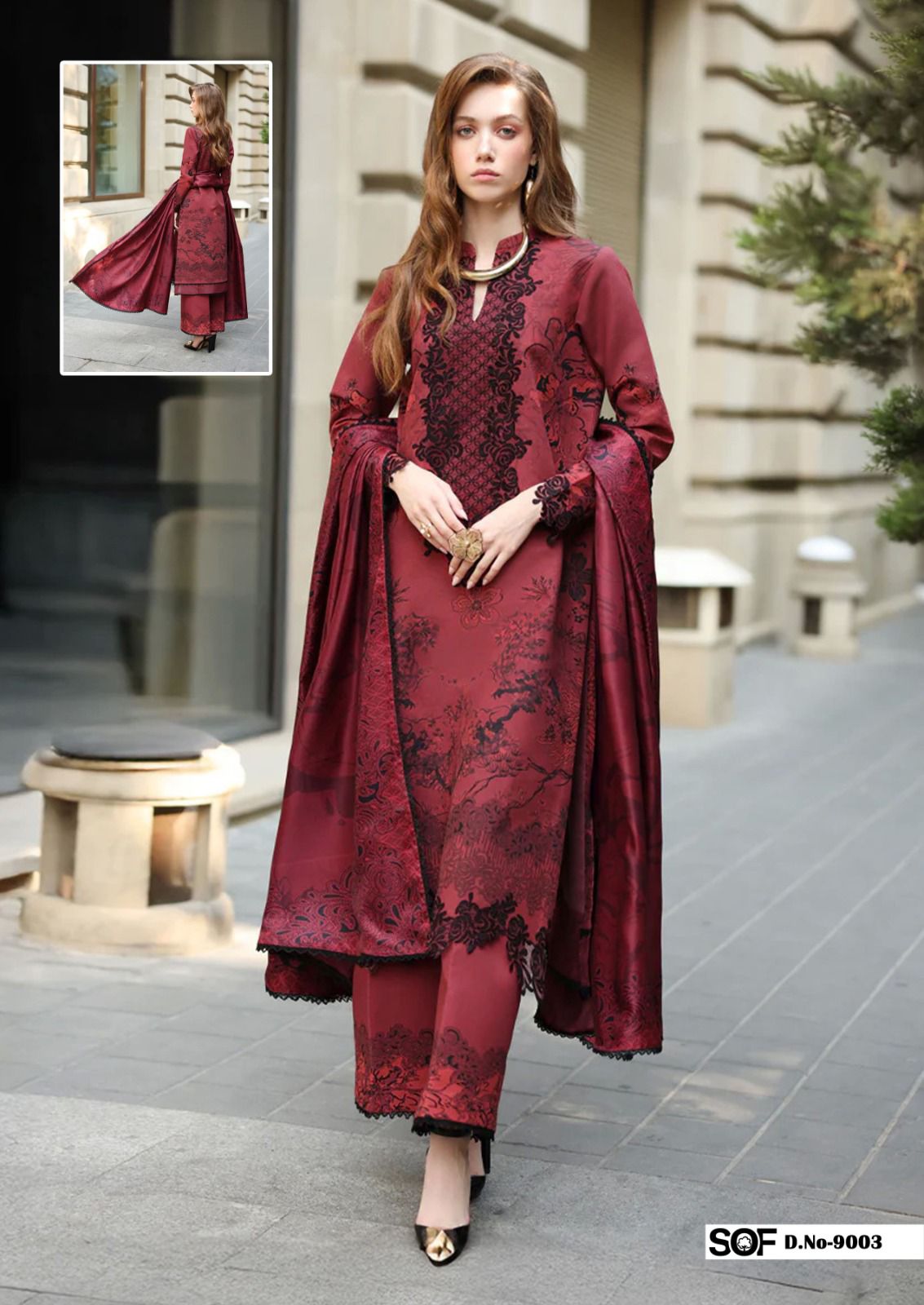 Saira Rizwan Vol 9 Shree Om Pure Lawn Karachi Salwar Suits Supplier