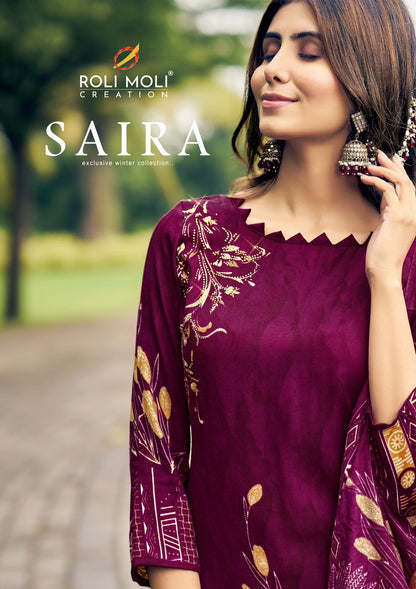 Saira Roli Moli Pashmina Suits Wholesale Rate