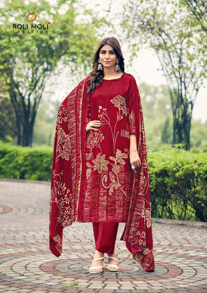 Saira Roli Moli Pashmina Suits Wholesale Rate