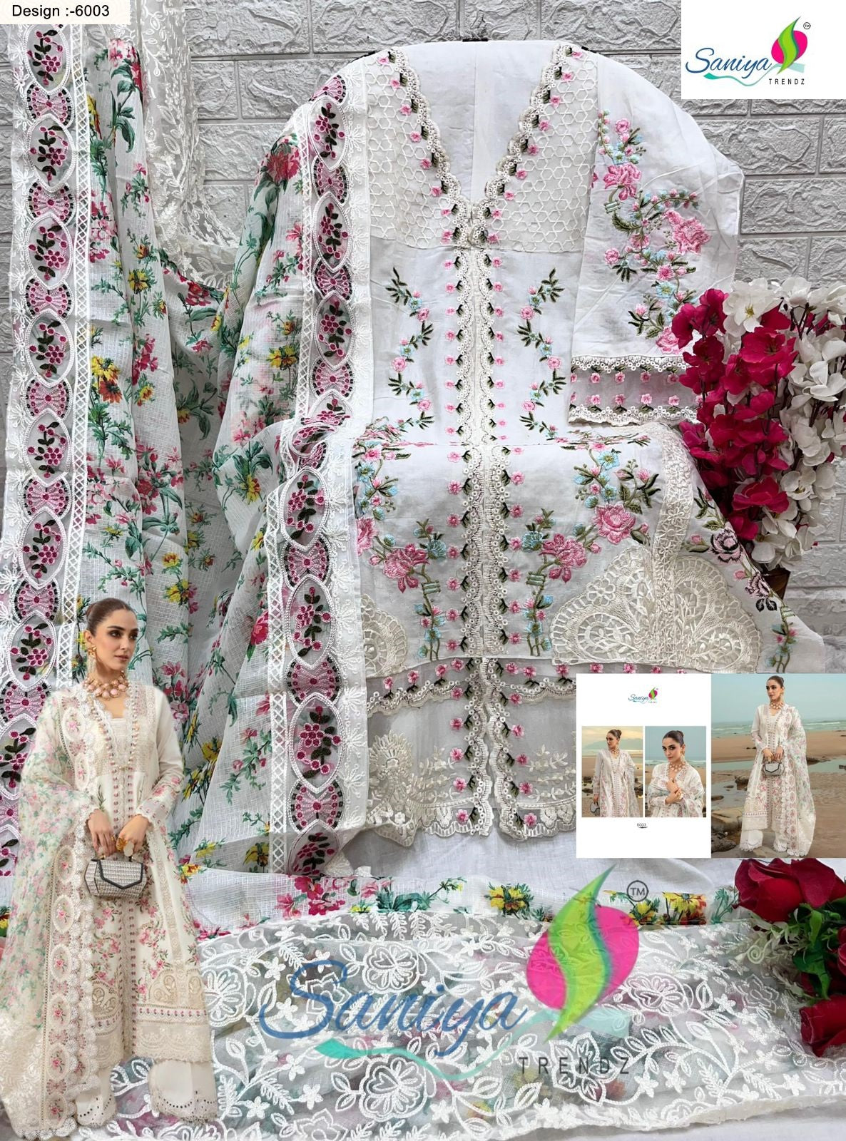 Saira Sakira Vol 6 Saniya Trendz Chikankari Pakistani Salwar Suits Wholesale