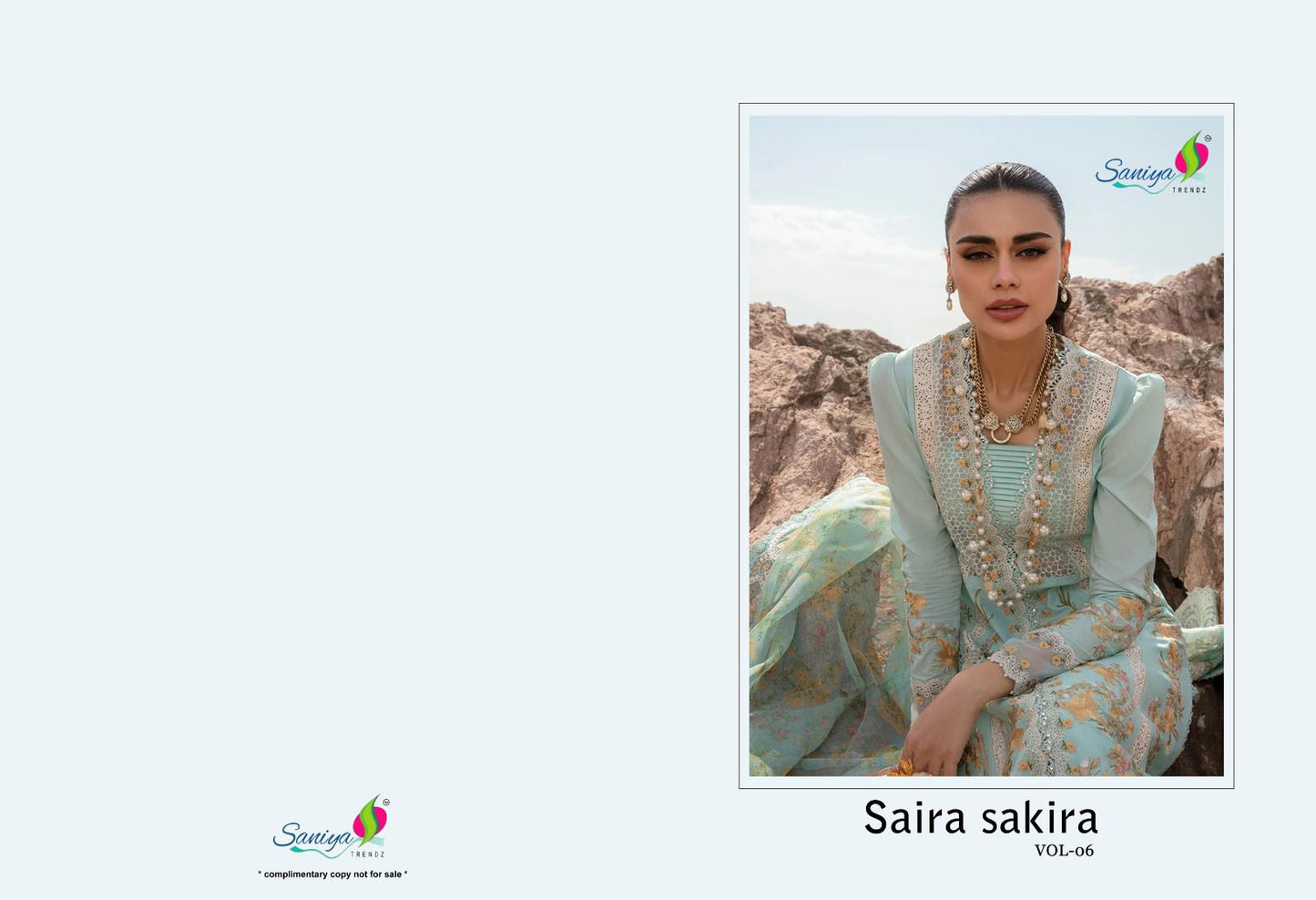 Saira Sakira Vol 6 Saniya Trendz Chikankari Pakistani Salwar Suits Wholesale