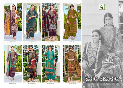 Saira Shakira Alok Cambric Cotton Karachi Salwar Suits Wholesale Rate