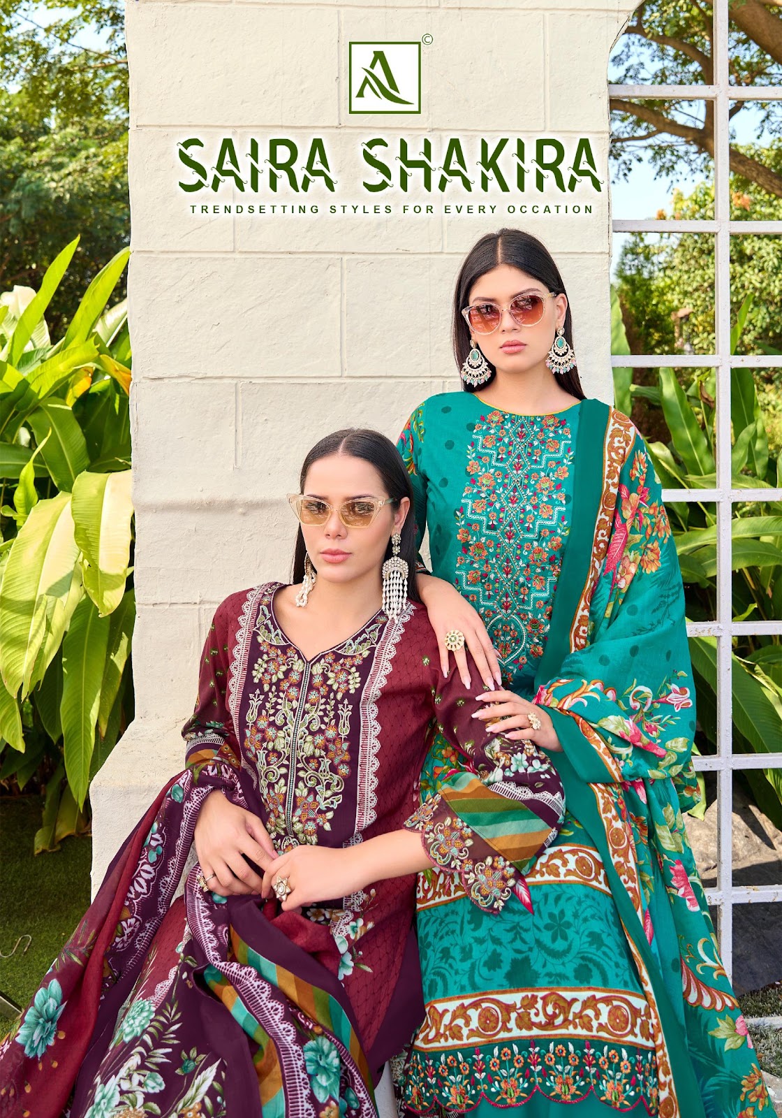 Saira Shakira Alok Cambric Cotton Karachi Salwar Suits Wholesale Rate