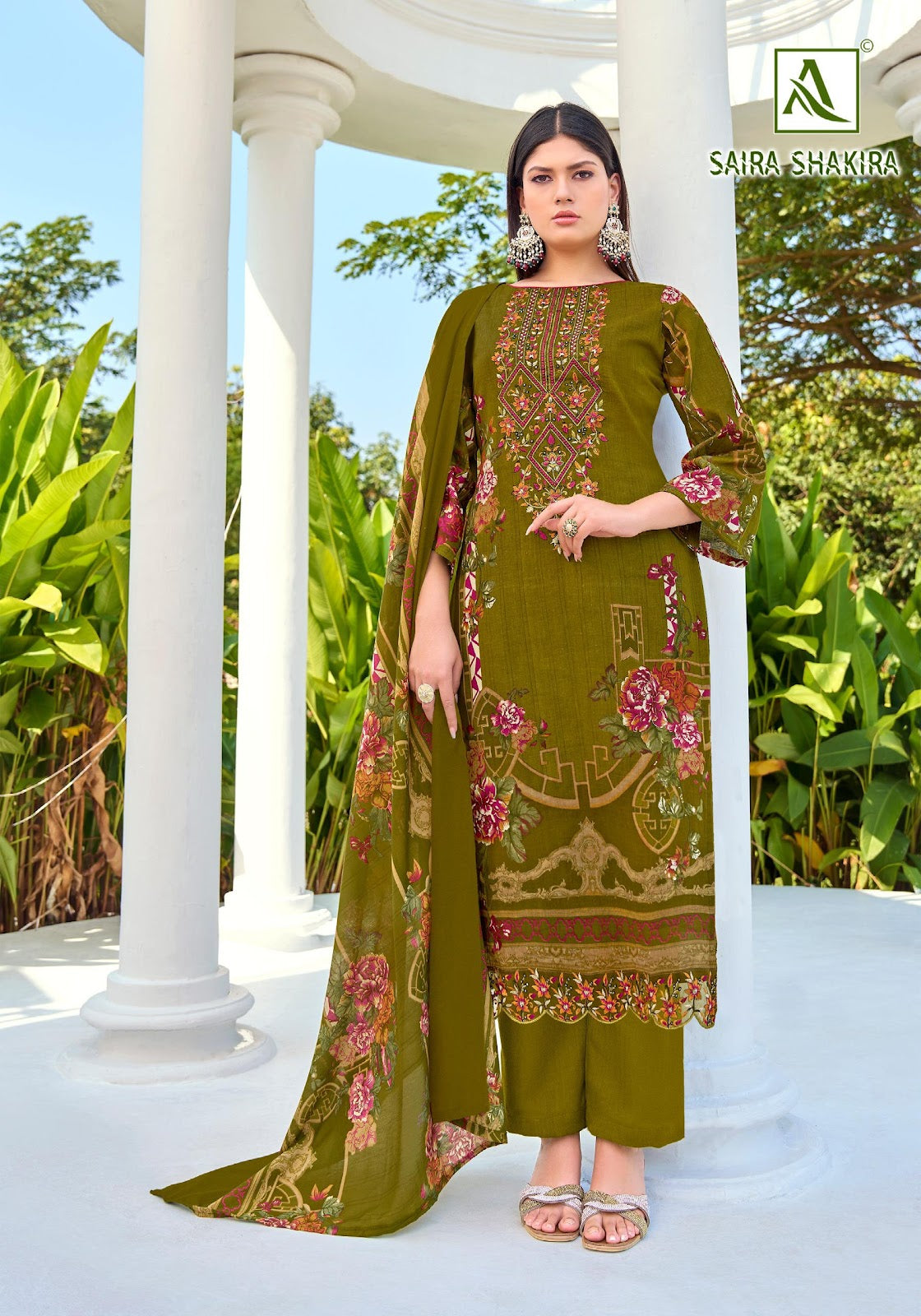 Saira Shakira Alok Cambric Cotton Karachi Salwar Suits Wholesale Rate