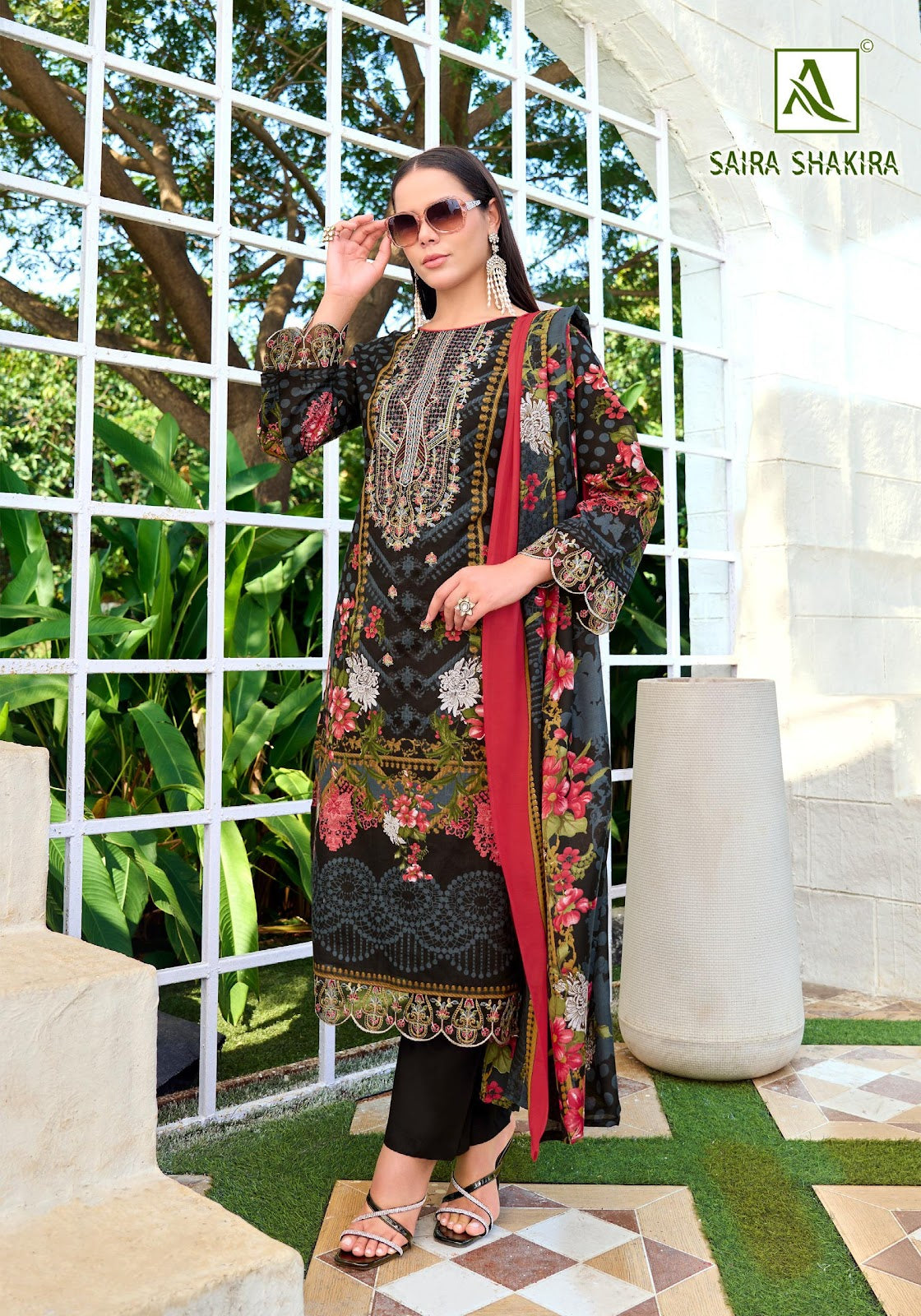 Saira Shakira Alok Cambric Cotton Karachi Salwar Suits Wholesale Rate