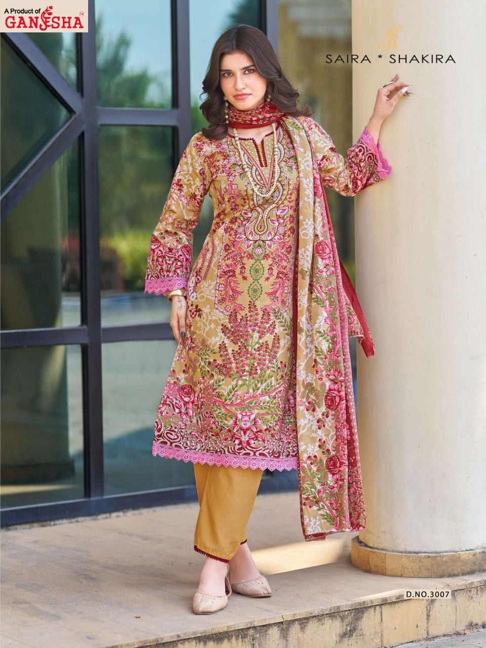 Saira Shakira Vol 3 Cotton Luxury Collection Ganesha Karachi Salwar Suits Wholesale